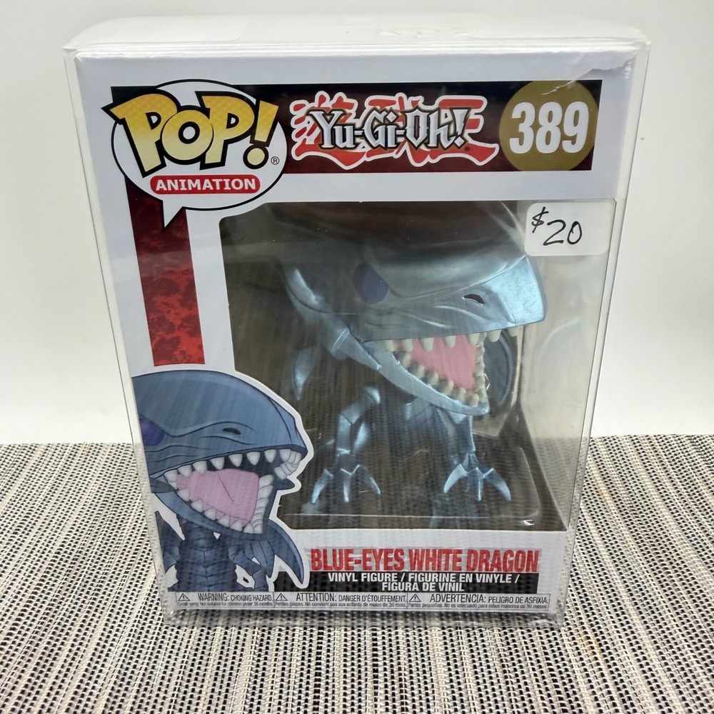 Funko Pop Yu-Gi-Oh Blue-Eyes White Dragon 389 Vinyl Figure with Protector